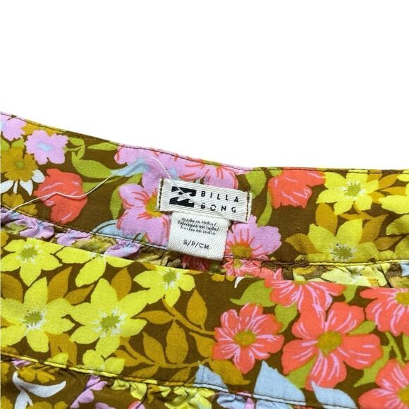 BILLABONG Beach Daze Puff Sleeve Cropped Top Size Small - Picture 7 of 7